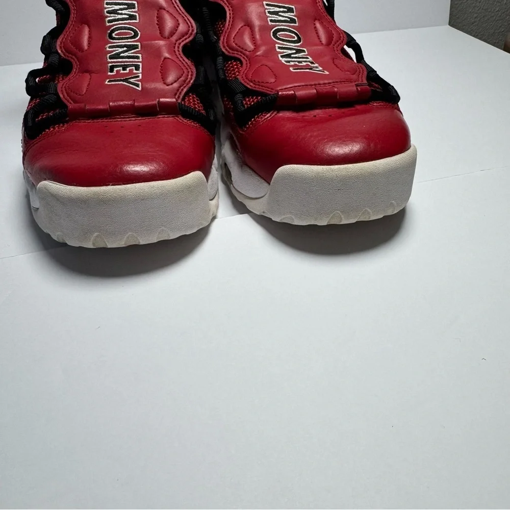 Nike Air More Money Men’s 9 Red Black White AJ2998-600 Basketball Sneakers